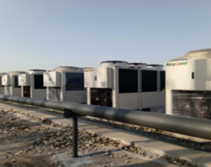 河北徐水麒麟店空气源热泵分布式集中供暖项目